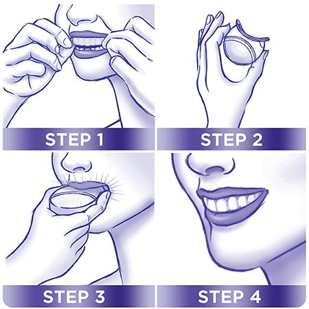 steps for crest whitening with light