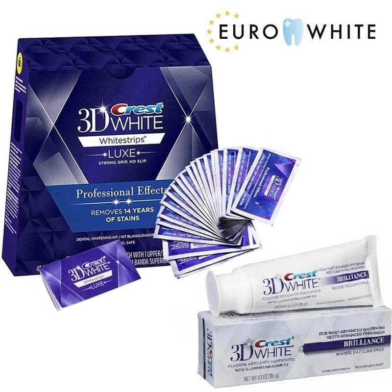 Crest 3D White Luxe Professional Effects 40 Strips + Crest Brilliance ...