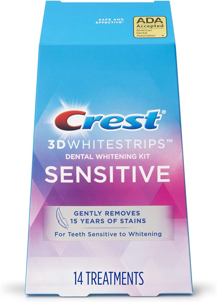 crest strips for sensitive teeth whitening